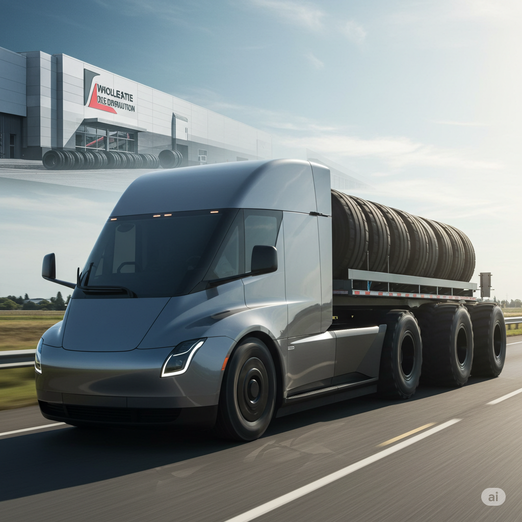 Truck tire distributor